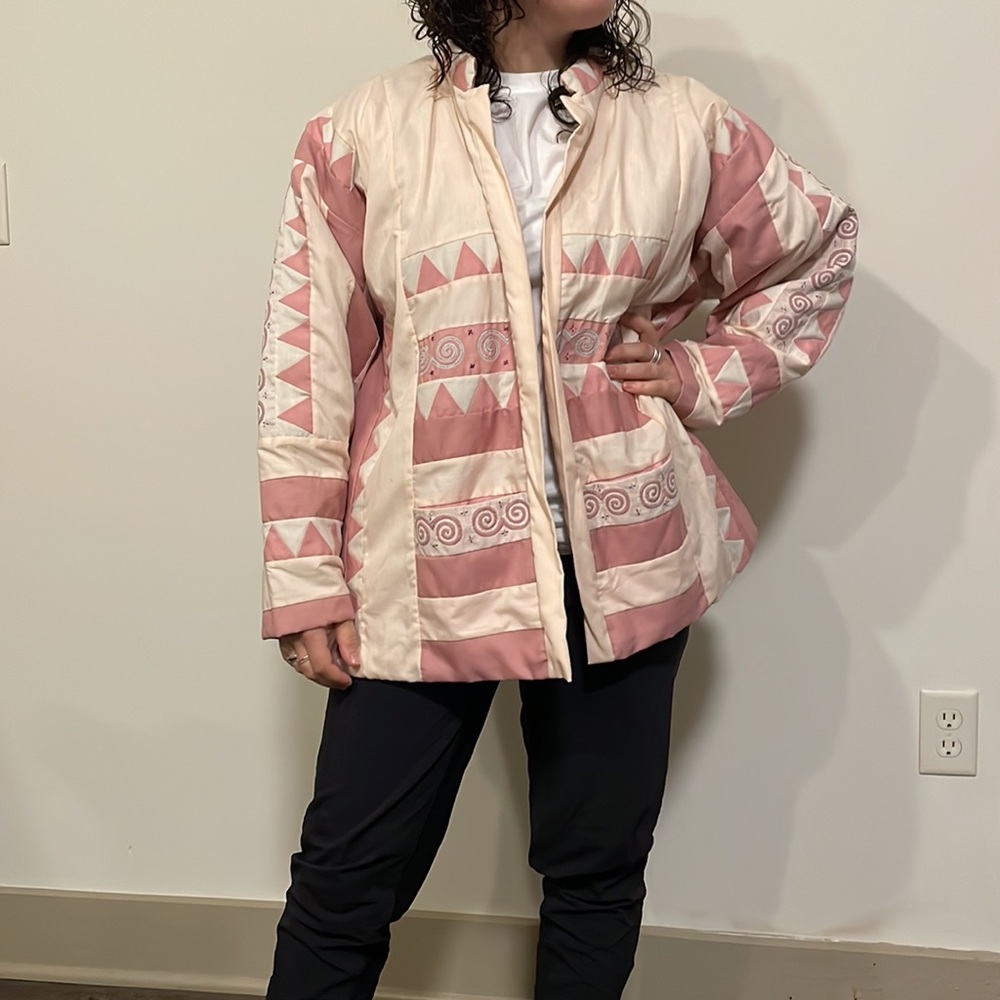 Vintage Reversible Pattern 90s Patchwork Jacket - image 1